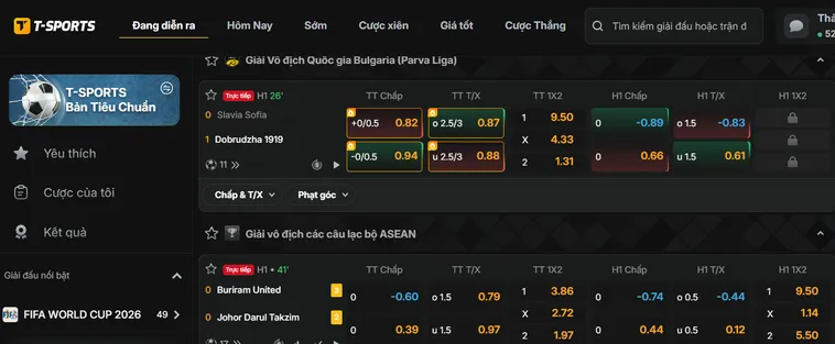 Đánh Giá Chuyên Sâu Sảnh Thể Thao T-Sports Tại Bin88 Chất Lượng Cao