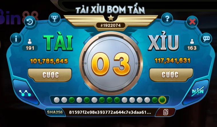Chinh Phục Jackpot Khủng Với Tài Xỉu Bom Tấn Tại Bin88