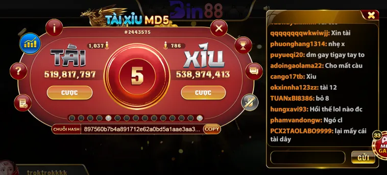Tài Xỉu MD5 Tại Bin88 Quy Trình Kiểm Chứng Minh Bạch Và Phân Tích Thuật Toán Mã Hóa Kết Quả