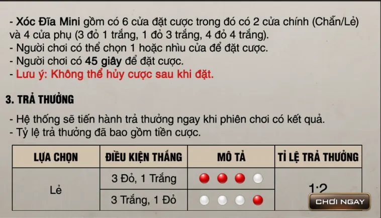 Đẳng Cấp Giải Trí Table Game Xóc Đĩa Mini Tại Bin88 Uy Tín
